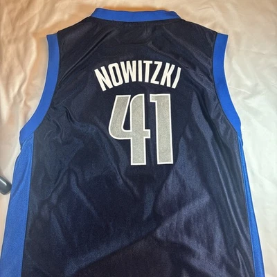 Camiseta Dallas Mavericks Niños XL 18-20 Azul Dirk Nowitzki 41 Camisa Jóvenes Niños Foto 1 de 4