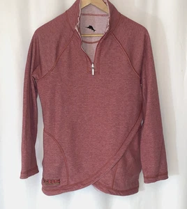 Tommy Bahama San Francisco 49er Womens 1/4 Zip Reversible Sweatshirt Red M - Picture 1 of 11