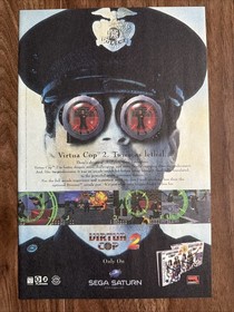 Virtua Cop 2 Sega Saturn Vintage Video Game Print Ad Promo Art Arcade Shooter