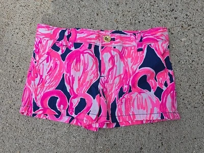 Шорты Lilly Pulitzer для девочек Mini Callahan High Tide фламинго регулируемые размер 6 - Изображение 1 из 4
