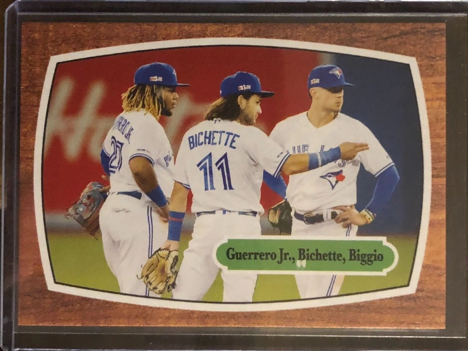 2020 Topps Throwback Thursday TBT #130 Vladimir Guerrero Jr. Bo Bichette Biggio - Image 1 of 2