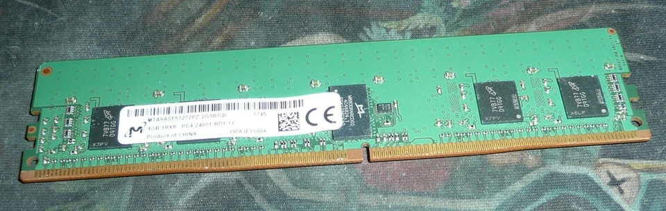 Micron 4GB DDR4-2400 PC4-19200 DDR4 Desktop RAM Memory MTA9ASF51272PZ-2G3B1QI - Image 1 of 1