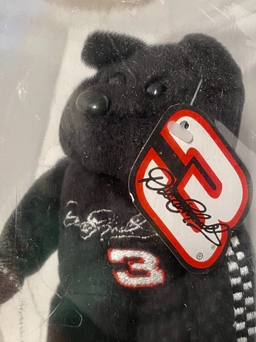 Nascar Dale Earnhardt Sr 3 Gold 'N Bears 8" Black Teddy Bear Beanie Plush Toy Cover