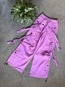 Criminal Damage Vintage 'Carnaby' Purple/ Pink Wide Trousers Size Small - BNWT - Picture 1 of 8