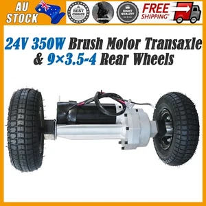 24V 350W Brush Motor Transaxle & 9x3.50-4 Rear Wheels For Mobility Scooter Trike - Bild 1 von 20