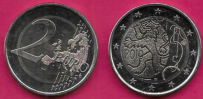 FINLAND 2 EURO 2010 UNC 1 YEAR TYPE,CURRENCE DECREE OF 1860 GRANTING FINLAND THE - Image 1 of 1