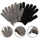  2 Pairs Polyester Five Finger Bath Gloves Cleaning Accessories