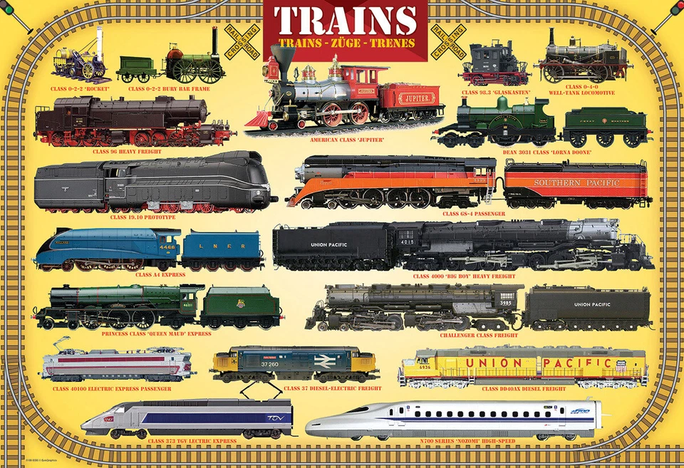 Smart Kids Collection Jigsaw Puzzle Trains 100 Pcs
