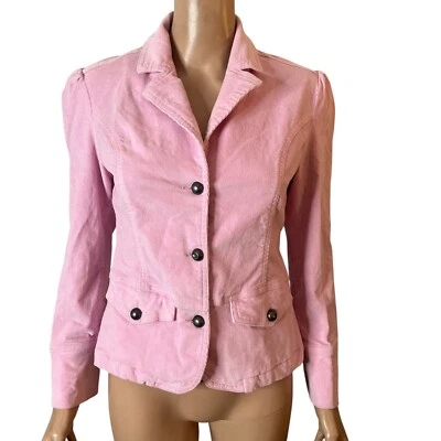 Arizona Jean Co Corduroy Blazer Lar Pink Fitted Button Front Vintage Y2K Western - Image 1 of 4