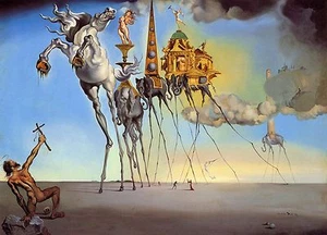 Salvador Dali The Temptation of St Anthony Repro Canvas Art or Photo A4 to A0 - Picture 1 of 5