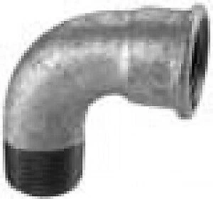 Galvanized Elbow (Long Version) 90 Degrees with I+A Thread - Picture 1 of 1