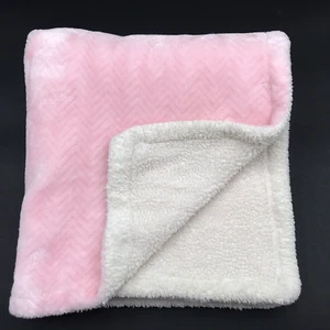 Walmart Baby Blanket Chevron Royal Plush Sherpa Pink White Parent's Choice - Picture 1 of 7