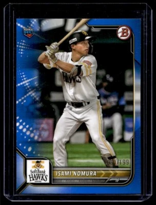 2022 Bowman NPB Blue Isami Nomura /199 #8 - Image 1 of 2