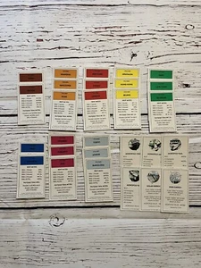 Monopoly Here & Now World Edition Ersatz Titel Urkunde Karten Komplettsatz - Bild 1 von 11