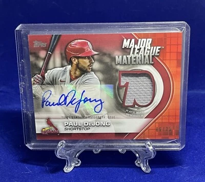 2021 Topps Paul Dejong Major League Materials /25 Autograph - Image 1 of 2