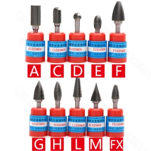 6-16mm Tungsten Steel Carbide Burrs Rotary Files Drill Bit Die Grinder Shank 6mm - Picture 1 of 55