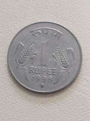 INDIA 1 RUPEE 1998 Mint Mark Kayihan Coins T146 Quantity  - Image 1 of 4