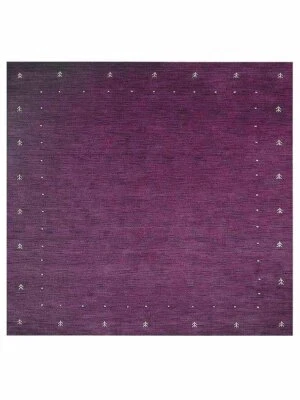 Hand Knotted Loom Wool 10x10 Square Area Rug Geometric Purple BBH Homes BBL00535 - Image 1 of 4