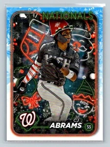 2024 Topps Holiday Image Variation Elf Hat #H47 CJ Abrams Washington Nationals - Bild 1 von 2
