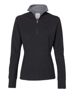 J. America 8433 Women Omega Stretch Quarter-Zip Pullover - Picture 1 of 3