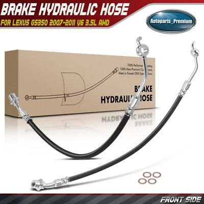 2x Manguera hidráulica de freno delantera izquierda y derecha para Lexus GS350 2007-2011 V6 3,5 L AWD Foto 1 de 4