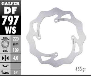 Galfer Disc Post WAVE FIXED OVERSIZE 220x4mm KTM 350 FREERIDE 2012 2017 Brake - Picture 1 of 1