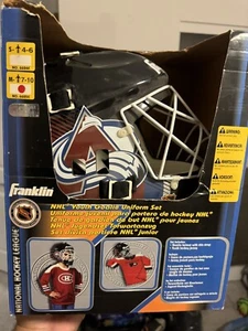 Franklin Colorado Avalanche Hockey Costume Set Vintage Jersey & Goalie Mask - Picture 1 of 18