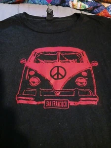 Very Important Tee District, schwarzes Peace Van T-Shirt, Größe M - Bild 1 von 6