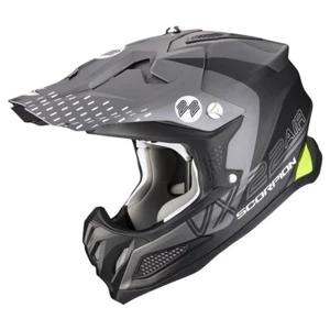 CASCO ENDURO OFF ROAD SCORPION VX-22 AIR ARES NERO ARGENTO OPACO - Imagen 1 de 1