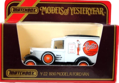 Matchbox of Yesteryear No: Y-22 1930 FORD Model A Van in PRATTS OIL Livery MIB - Image 1 of 4