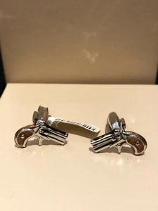 Silber Manschettenknöpfe mit Pistole - Schmuck Ottaviani Rom von 1894 - Bild 1 von 4