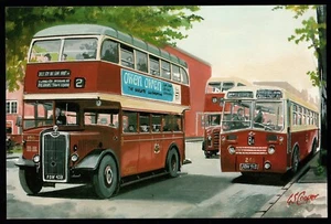 Southampton Guy Arab Doubledecker 1950s G.S. Cooper Transport Postcard - Picture 1 of 2