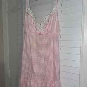 Victoria’s Secret Sexy Country Cotton Pink/White Stripe Eyelet Lace Babydoll S - Picture 1 of 21