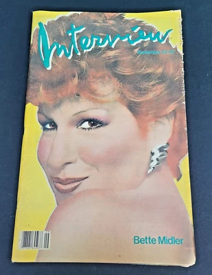 Bette Midler Interview Magazine Andy Warhol Sept 1982 Pop Art - Image 1 of 4