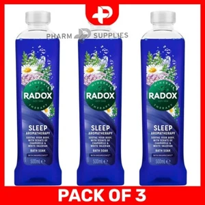Radox Mineral Therapy Bath Soak Sleep Aroma Soothing bubble bath 500ml Pack of 3 - Picture 1 of 3