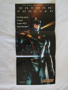 Batman Forever (SNES) Super Nintendo Power Poster Acclaim 1995 RARO - Foto 1 di 3