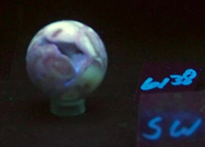 Fluorescent Orange Calcite Sphere 38mm Collection or Home or Office Decor 6138A - Picture 1 of 15