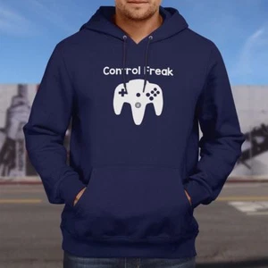 Control Freak N64 Retro Gaming Gamer Mens Unisex Pullover Hoodie Sweatshirt - Picture 1 of 9