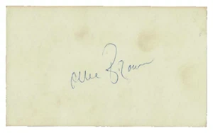 "San Diego Padres" Ollie Brown Hand Signed 3X5 Card COA - Picture 1 of 2
