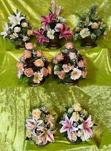 TK24.1. Steckschale Blumen Gesteck Grabgesteck Gedenken Grabschmuck - Bild 1 von 16