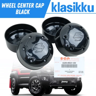 Tapa central de rueda negra 4 piezas Suzuki Vitara Escudo Sidekick Jimny Samurai Sierra  Foto 1 de 4