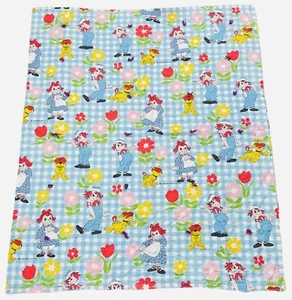 Vintage 1970s Raggedy Ann & Andy Quilt Throw 48x41 Bobbs Merrill Co Blanket 70s - Picture 1 of 15