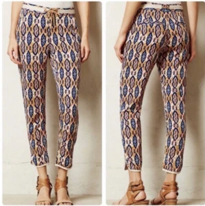Anthropologie Pilcro and The Letter Ankle Leg Pants Press Ikat Print Sz 27 - Picture 1 of 12