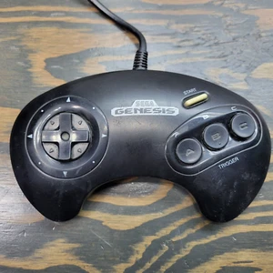 OEM Genuine Sega Genesis Controller Red 3 Button Model 1650 Tested - Picture 1 of 13