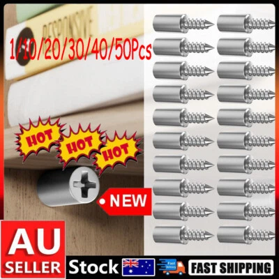 50*Self-tapping Screws Shelf Supports Shelf Pins Shelf Bracket Cold Rolled Steel - image 1 of 4