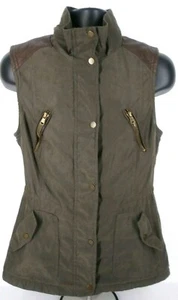 Chaleco para mujer ROYALTY FOR ME TALLA L Sherpa forrado verde militar poliéster nailon - Imagen 1 de 12
