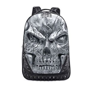 Black Backpacks Skull Style Steampunk Gothic Rivet Personality Large School