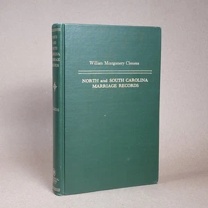 North & South Carolina Marriage Records Colonial Days - Civil War W.M. Clemens - Imagen 1 de 11
