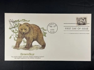 US FDC 1981 Brown Bear 18c Boise Idaho American Wildlife Cover  a711 - Picture 1 of 2