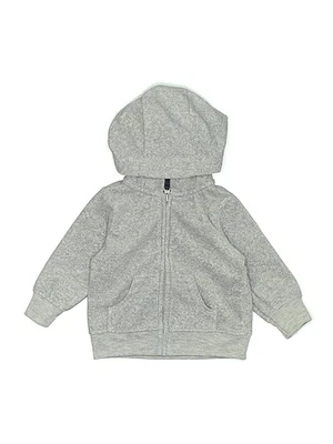 Толстовка с капюшоном Simple Joys от Carter's для мальчиков серебристая на молнии 0-3 месяца - Изображение 1 из 2